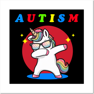 Autism awareness Unicorn Posters and Art